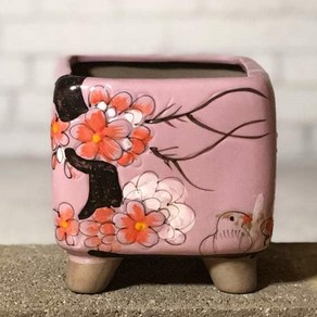 다육맘 수제화분 달보드레, 연보라