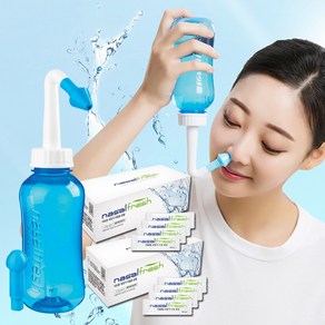 코세척기 나잘후레쉬 블루용기300ml+분말120포(4개월분), 1세트