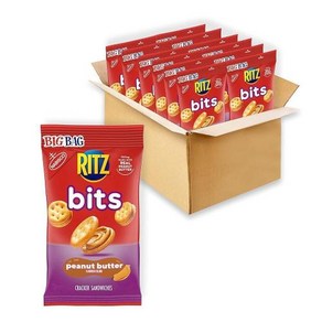 RITZ Bits 땅콩 버터 크래커 샌드위치 빅 백 85g(3온스) (12개 팩)