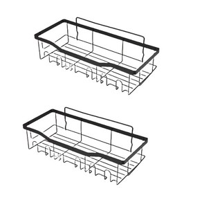 퍼플고릴라 캐디디자인 똑똑한 접착식 욕실선반, 2개