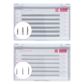엘스몰 6줄대용량 속눈썹 부분 인조 가닥속눈썹 아이래쉬 아이돌속눈썹 2종세트, A형8/9/10mm + 언더A(총480모), 1세트