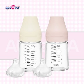 스펙트라 올셋 PA 젖병 160ml[S젖꼭지]/260ml[노꼭지], 파우더핑크, 160ml, 1개