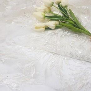 [스팽글 액세서리] 자수 고급 웨딩원단 촬영용 원단