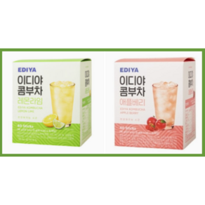 이디야 콤부차 레몬라임 40T + 애플베리 40T (보틀없음), 1세트, 240g