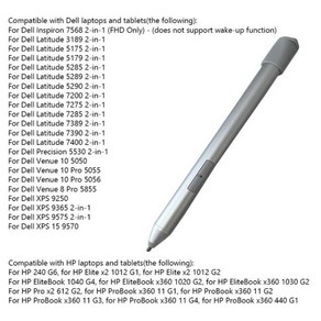 2022 새로운 USB 충전식 스타일러스 펜 2048 감압성 Dell Latitude 7285 7390 7400 5175 5179 5285 5289 5290 530, Rechageable, CHINA, 1개