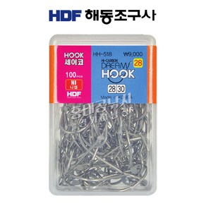 해동 드림 훅 세이코 니켈 100 / 민물 바다 원투 장어 낚시 바늘 덕용 HH-508~560, 1개