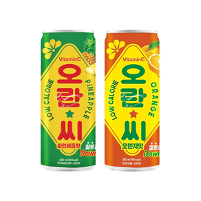 오란씨 250ml 2종 파인 30캔+오렌지 30캔 총60캔, 60개