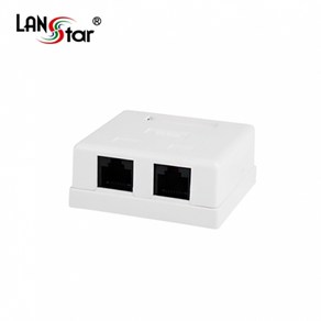 LANstar CAT.5E 모듈 돌출형 아울렛 2포트/LS-WP152P/모듈포함/PCB기판/568A/568B 와이어링 가능/각종기구및 지지대는 물론 벽면에도 직접 부착