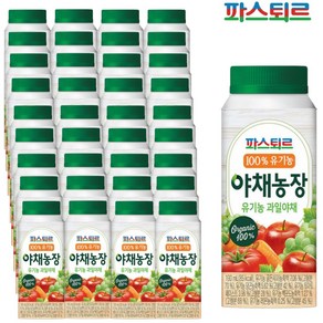 (대영) 파스퇴르 100% 유기농 야채농장 과일야채, 36개, 190ml