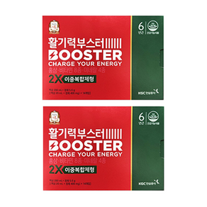 [정관장] 활기력 부스터(액상 20ml+정제 400mg)*14병 x 2박스+쇼핑백, 2개