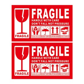 홈리빙 FRAGILE 영문 취급주의 스티커 파손주의 택배 500매 _ 23825EA, 소형