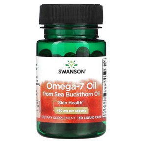 Swanson 스완슨 오메가7 오일 Omega7 oil 산자나무 추출물 450mg 액상 캡슐 30정 / 해외직구 미국정품, 1개