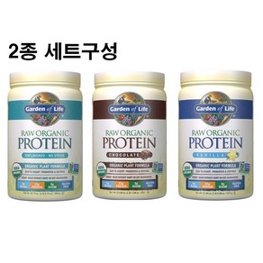 가든오브라이프 유기농 로우 프로틴 파우더 단백질 2종 세트 구성, 초콜릿, 700g, 2개