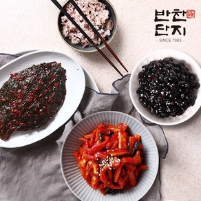 반찬단지 무말랭이1Kg+콩장조림1Kg+깻잎무침1Kg, 1세트, 3kg