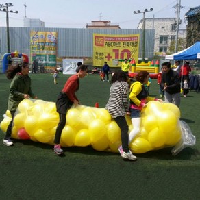 국내산 긴풍선 비닐 (폭90 총길이 6m 두께 0.1mm) 단체게임 체육대회