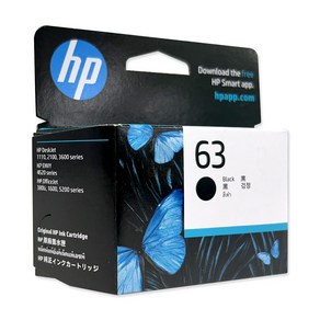 정품 HP63검정잉크, 1개, 정품 63검정