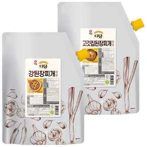 다담 강된장찌개양념 2kg x1개+고깃집된장찌개양념 2kg x1개, 1세트