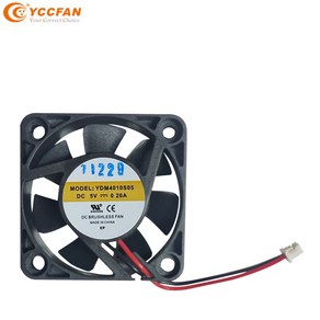 저소음팬 40mm DC5V 0.20A 쿨링팬 냉각팬 YDM4010S05, 1개