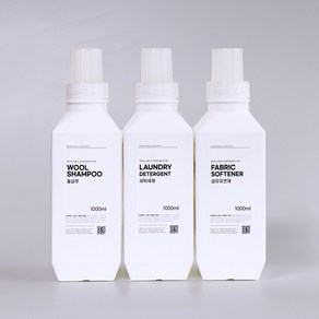 위띵크 세제 소분용기 디스펜서 세제통 1 000ml 세트+ 방수라벨 6종, 화이트, 1개