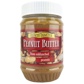 Tade Joe's Cunchy Unsalted Peanut Butte Fom Unblanched Peanuts Tade Joe의 바삭바삭한 무염 땅콩버터, 1개, 453.59g