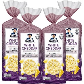 Quake 퀘이커 화이트체다 라이스 케이크 통곡물 무지방 Quake White Chedda Rice Cakes, 4개, 156g