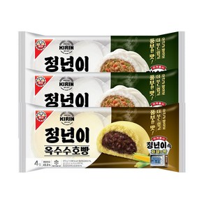 정년이 기린 호빵 야채 (4입)x2개+옥수수 (4입)x1개, 3개, 372g