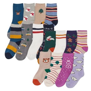 SOCKSTOP 삭스탑 여성 주니어 아동 발목긴 두꺼운 겨울양말 세트