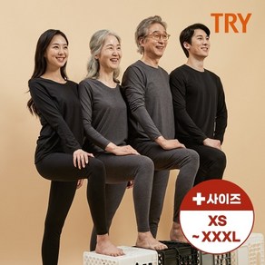 트라이 남녀 코튼 히트 발열 상하 세트 / 단품 1+1 택1