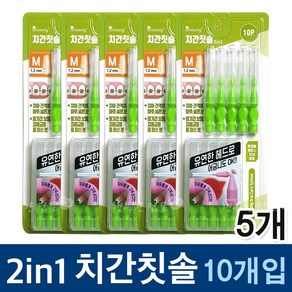 보성 투인원 치간칫솔 10개입x5 M(1.2mm)