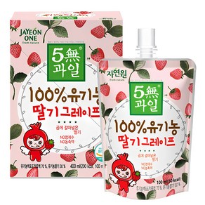 자연원 100% 유기농 딸기그레이프 주스, 100ml, 4개