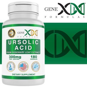 제넥스 우르솔산 300mg 우르솔릭산 로즈마리 잎 추출물 Usolic Acid 180캡슐, 180정, 1개