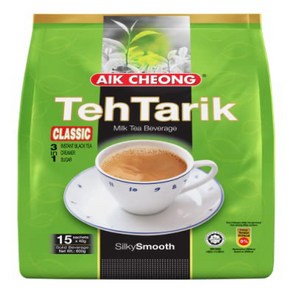 Aik Cheong Milk Tea Beveage 15 Sachets(pack of 1) + One NineChef Spo 아이청 밀크티 음료 15포(1팩) + 나인셰프 스푼 1, 1개, 648.64g