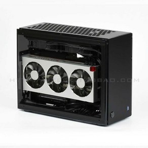 GEEEK A60S mini a4 sfx 240 수냉식 itx 투명 케이스, 1개, 검은색(빈 섀시)