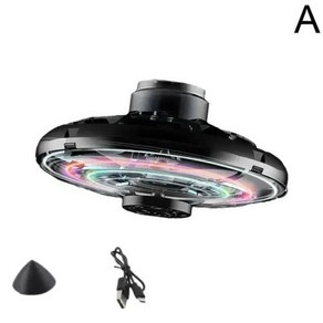 플라잉 스피너 UFO 부메랑 미니 드론 매직 LED 라이트 어린이 성인 피젯 장난감 크리스마스 생일 선물, 1) Black, 1개
