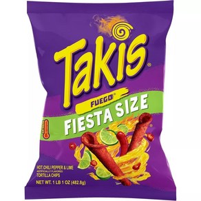 [미국내수용] 타키스 푸에고 핫 칠리 페퍼 & 라임 콘 스낵 대용량 Takis Fuego Hot Chili Pepper & Lime Corn Snack