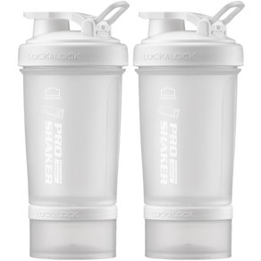 락앤락 프로쉐이커 컨테이너 2P, 매트화이트, 600ml, 2개