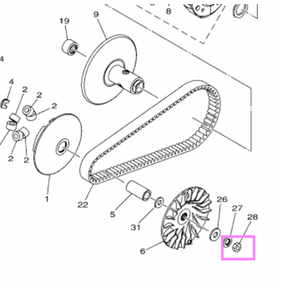 야마하 NMAX 드라이브 풀리 너트 구동계 앞 90170-12800 엔맥스 125/155 -2020, 1개