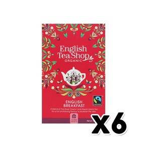 잉글리시티샵 유기농 잉글리쉬 블랙퍼스트 홍차음료 20T x 6개, 1g, 20개입