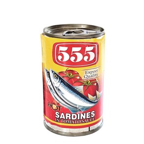 필리핀 555 매운 정어리 토마토소스 통조림 / Hot Sardines In Tomato Sauce 사딘 할랄