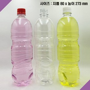 [보틀스] 60개 1리터 페트병 1L 1000ml 1000cc 투명 페트병 생맥주용기 맥주병 내압병 플라스틱병 공병 PET병