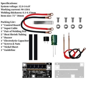 스폿 용접기 휴대용 DIY 미니 99 기어 18650 리튬 배터리 에너지 저장 PCB 회로 기판 납땜 장비, 전자 0.1-0.15mm, 1개