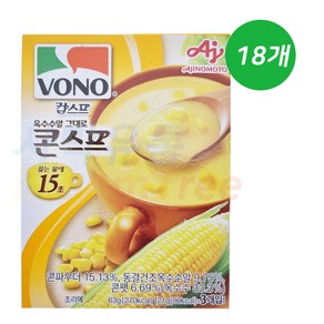 보노 VONO 옥수수알 그대로 콘스프 63g (21gx3봉), 18개