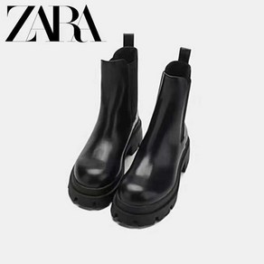 ZARA 자라 통굽 스판 앵클 부츠 플랫 스니커즈 워커 부츠컷