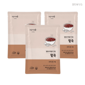 서울마님죽 즉석 팥 죽 냉장보관, 3개, 500g