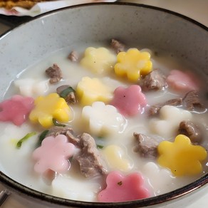 [국내산] 천연재료 무색소 무당 햅쌀 꽃 떡국떡, 1개, 1kg