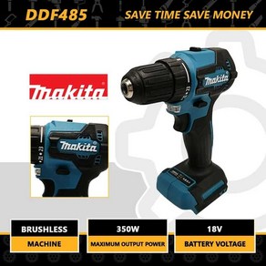 Makita DDF485 18V 1000Nm 브러시리스 충전식 10mm 임팩트 드라이버, 본품, 1개