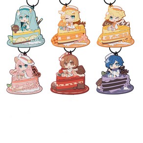 [Moeyu] VOCALOID 디저트 시리즈 PVC 키홀더 열쇠고리, MEIKO, 1개