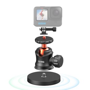 주닉스 UURIG BH-07 DJI/GoPo 미니볼헤드 스포츠 카메라 삼각대 마운트, 1개