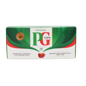 PG Tips Black Tea Bags Non-Pyamid 40 Count (Pack of 1) PG 팁 프리미엄 블랙 티백 비피라미드 40개 (1팩), 40개입, 1개, 226.8g