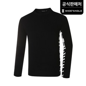 [와이드앵글 공식] [골프] 남성 CO 사이드 로고 라운드 스웨터 M WMP23K11Z1